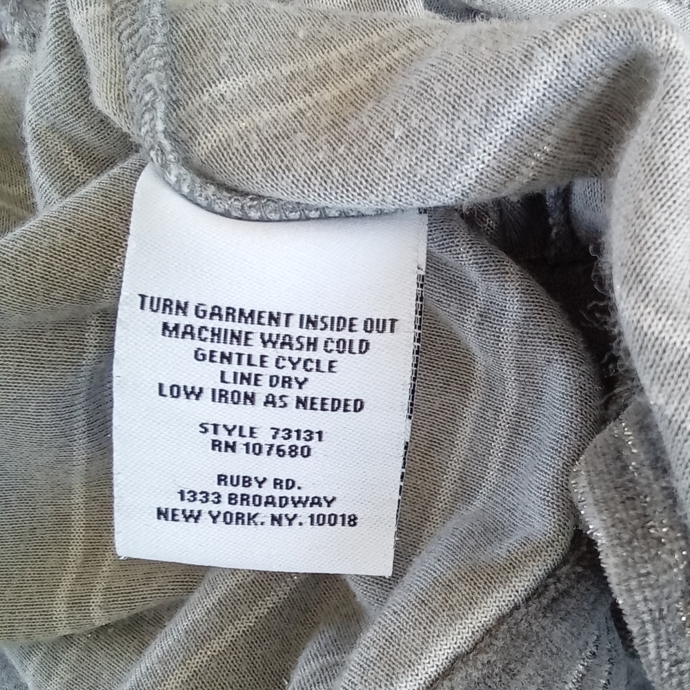 Ruby Rd. Gray Striped Zip Jacket - image 8